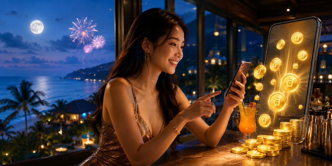 Người dùng tại Sapa dùng điện thoại di động kiểm tra giải thưởng và leaderboard trên nền tảng 721